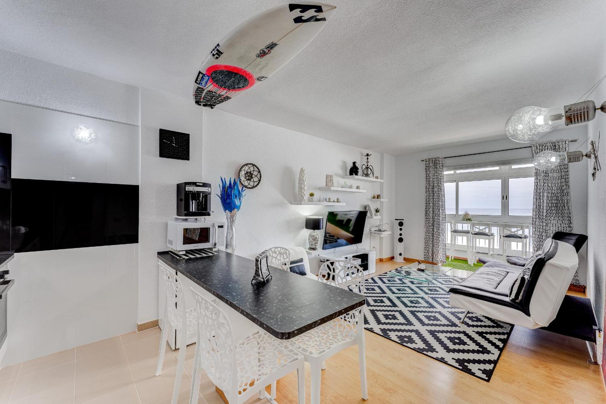 1St Line Sea View 3 Rooms Apartment In Tenerife 92M2 Bajamar  Eksteriør bilde