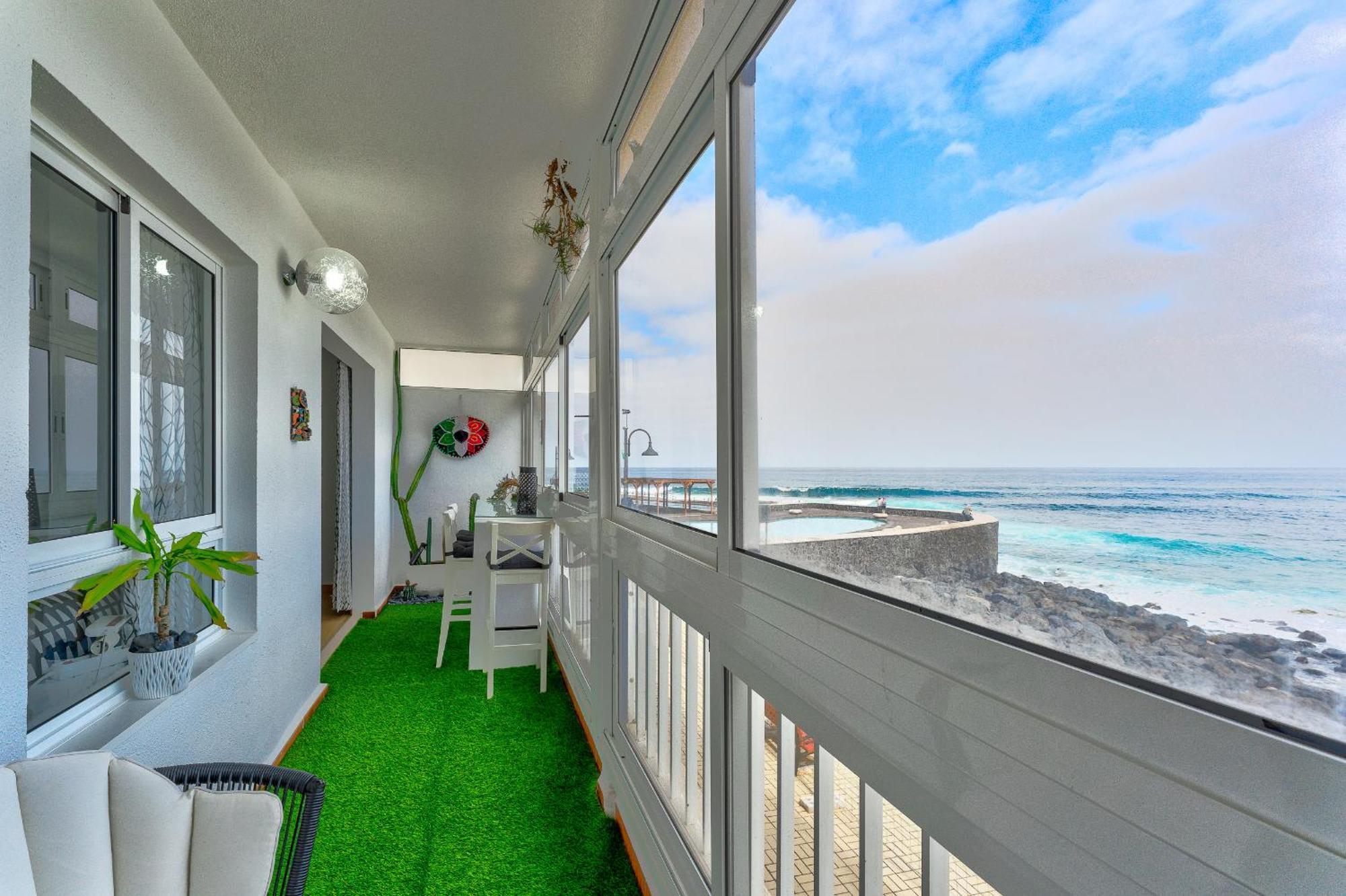 1St Line Sea View 3 Rooms Apartment In Tenerife 92M2 Bajamar  Eksteriør bilde